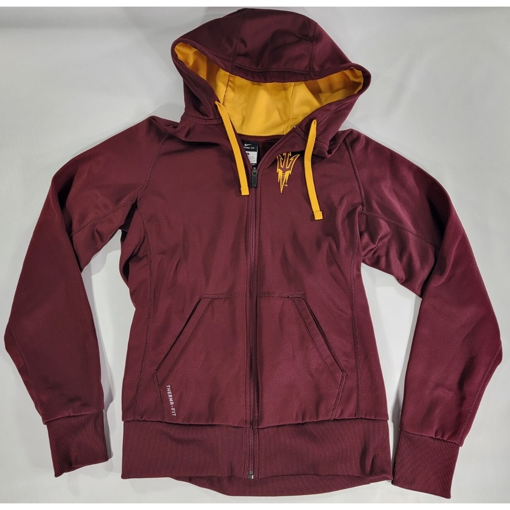 Nike Therma‎ Fit Arizona State Sun Devils Full Zip Hoodie Women's Size Small EUC